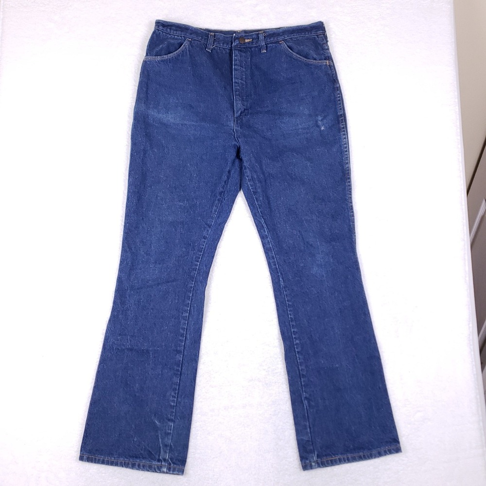 Rustler Vintage Straight‎ Leg Denim Jeans 38x32 Blue